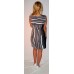 Pilka suknelė su linijomis (38 dydis)